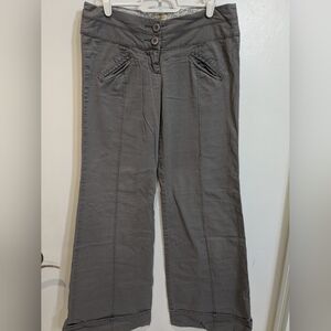Anthropologie Elevenses Grey Khaki Wide Pants, 2